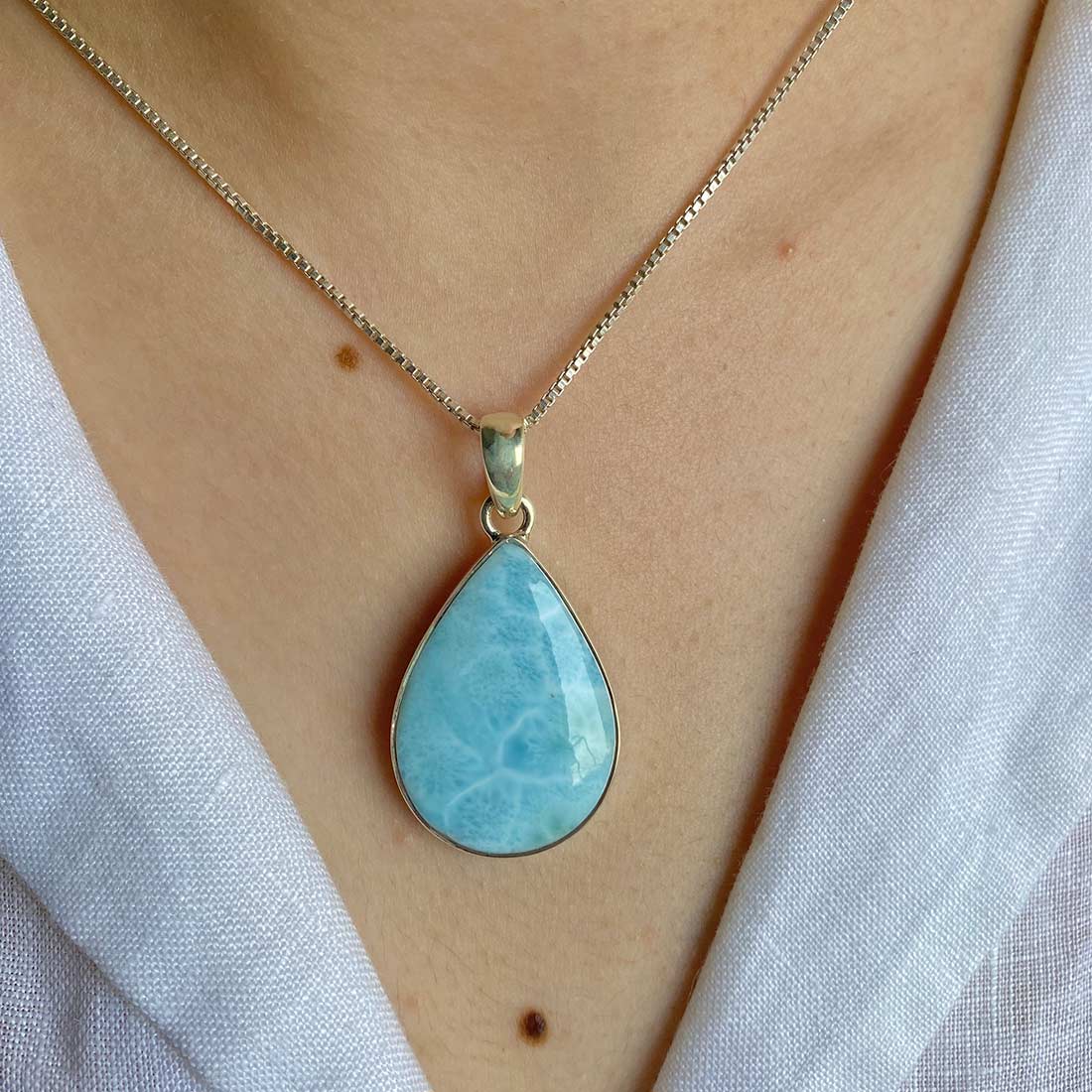 Larimar Pendant-(LAR-P-39.)